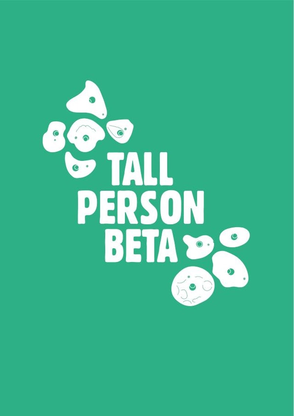 Rock Climbing/ Bouldering "Tall Person Beta" card created by lparrdesigns