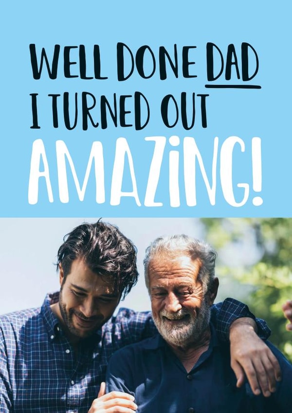 Best dad Father's day Personalised Photo Card 45533 created by Superlush Cards