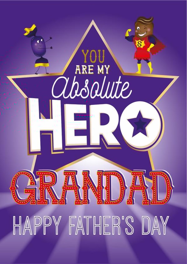 Grandad Cadbury Chocolate Hero Card - Father's Day created by  la la la     Designs