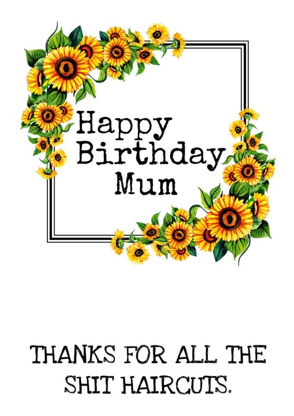 Thanks Mum!- Mum Funny Birthday Card - Rude Humour- Cheeky - Swearing Card created by Melissa Charlotte