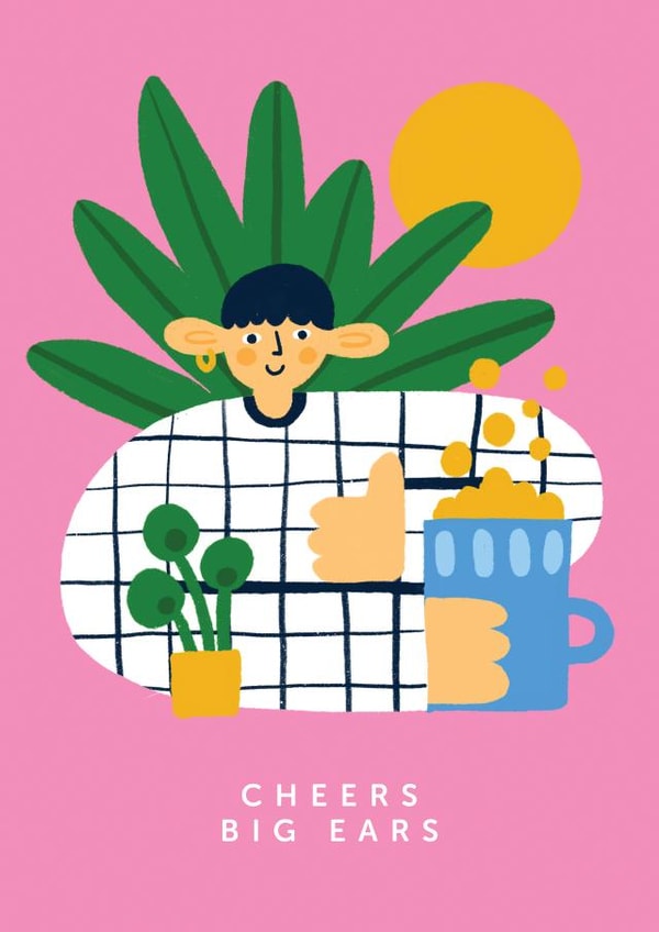 Funny Big Ears Joke Birthday Card created by Lucy Maggie Designs