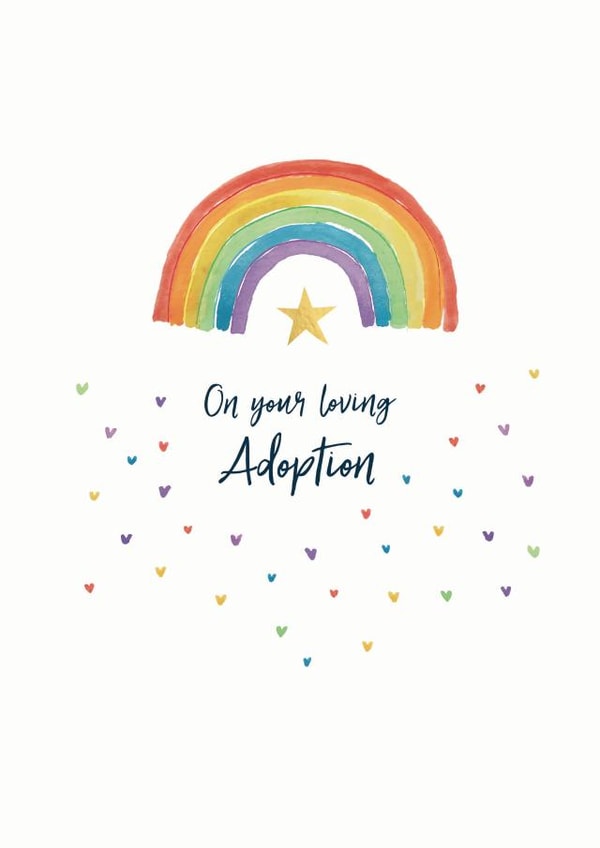 Adoption rainbow design for that special day created by Katie Phythian Design