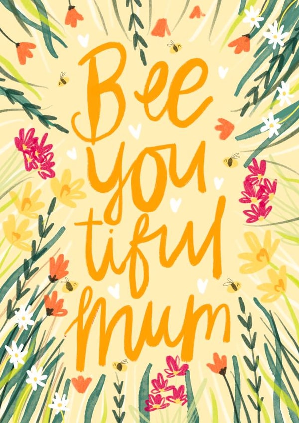 Pretty Birthday Card - Beautiful Mum created by Emma Valenghi