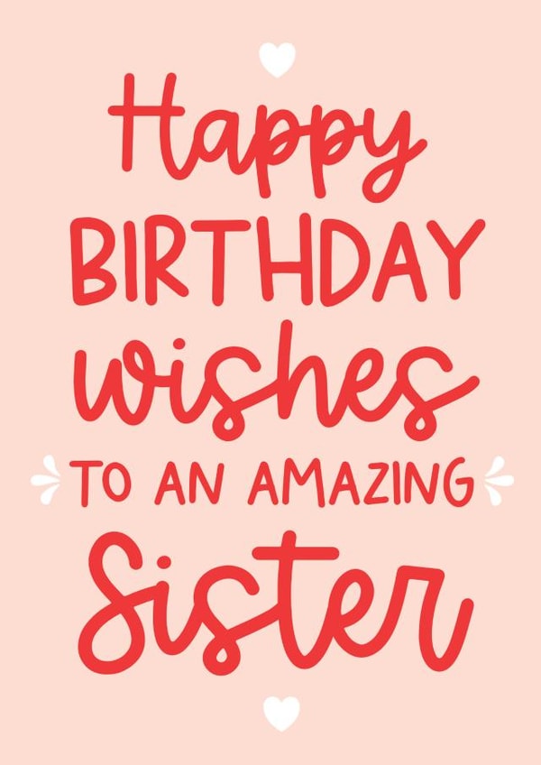 Happy Birthday wishes to an amazing Sister fun colourful card created by Word Up Creative