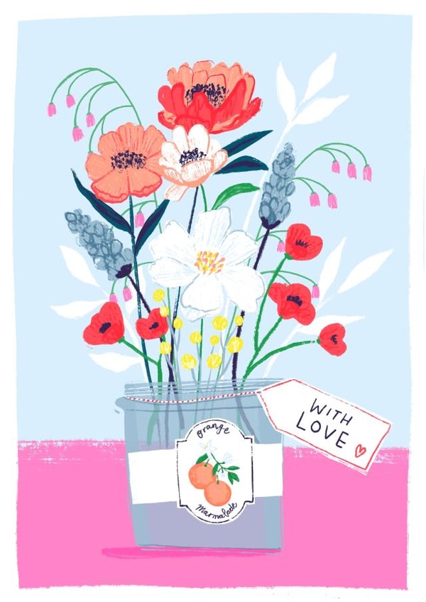 With love jar of wildflowers created by Emma Valenghi