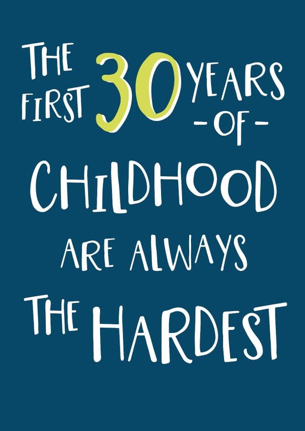 30th Birthday card - The Hardest created by Wink Design - Michelle Roberts