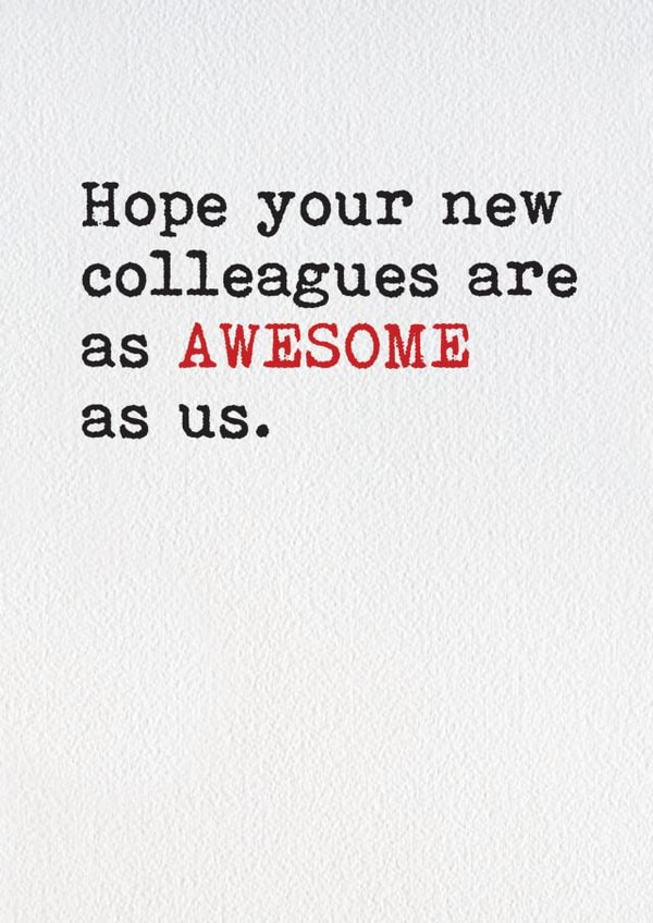 Funny Leaving Card - Colleague created by Brainbox Candy