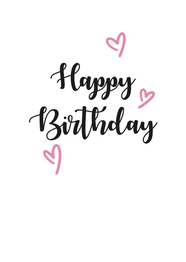 Happy Birthday Card with love hearts for someone special! created by Posted With Pyaar