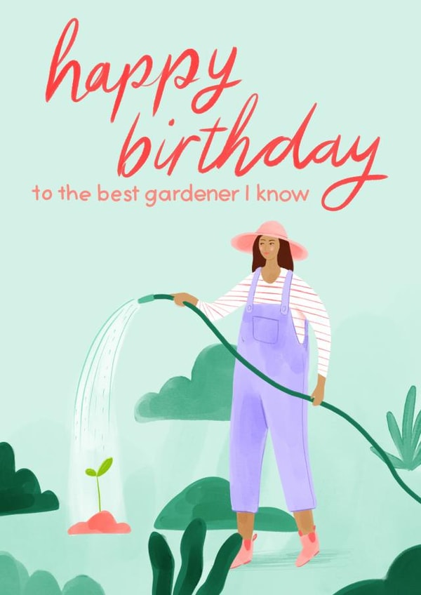 Cute Birthday Card For Gardeners - Happy Birthday created by Carla Ellis