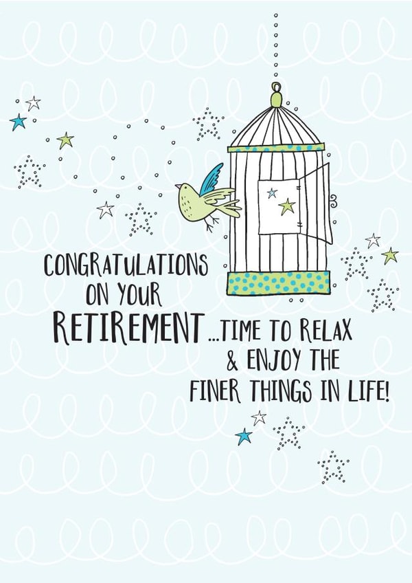 Congratulations on your retirement card. created by Eggbert & Daisy