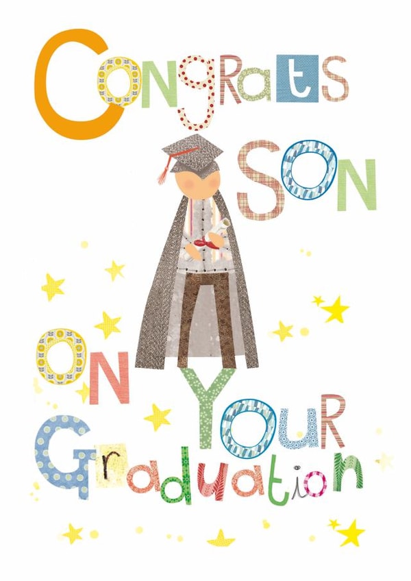 SON'S GRADUATION - CAP AND GOWN - HOLDING SCROLL created by Anya Higginson