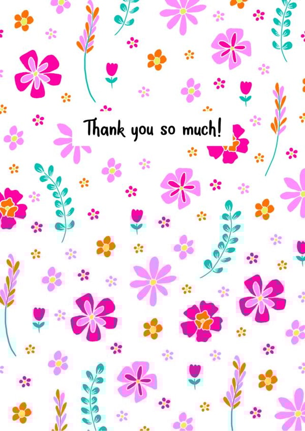 Cute Floral Thank you Card created by Rebecca Stevens