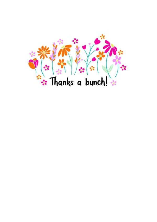 Cute Flower Bunch Thank You Card created by Rebecca Stevens