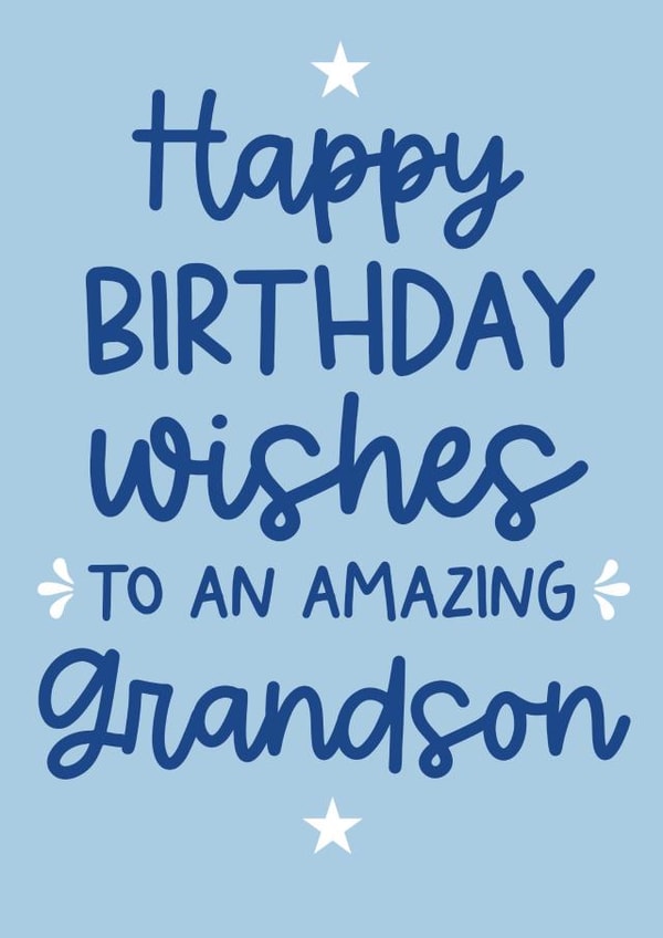 Birthday Card - Amazing Grandson created by Word Up Creative