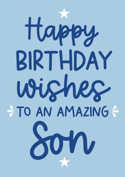 Amazing son card card