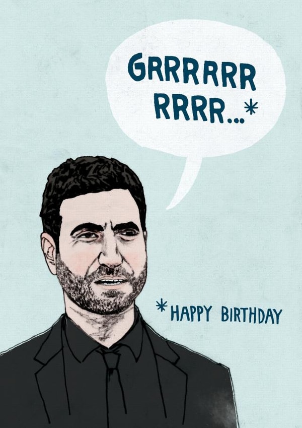 Funny Birthday Card - Ted Lasso - Roy Kent created by Pencilface