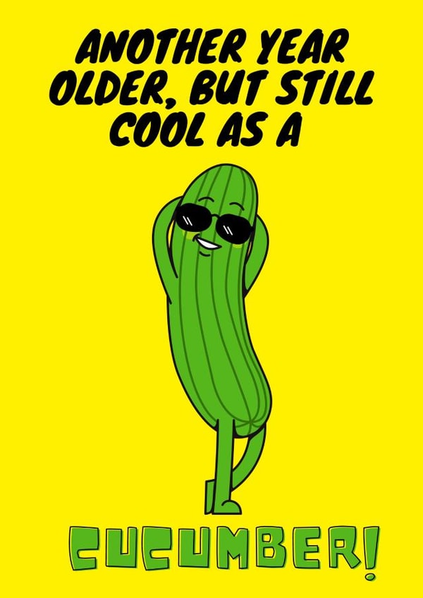 COOL As A CUCUMBER Birthday Card created by Char's Designs
