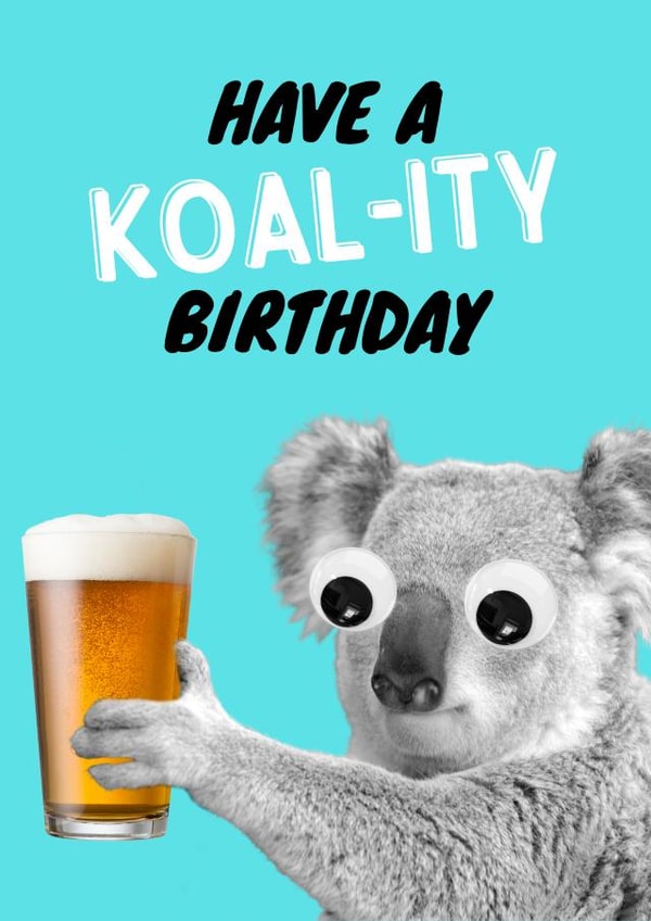 BOOZY Koala Birthday Card! created by Char's Designs