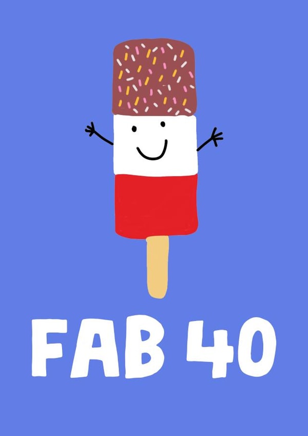 Cute Birthday Card - Fab 40th created by tea please