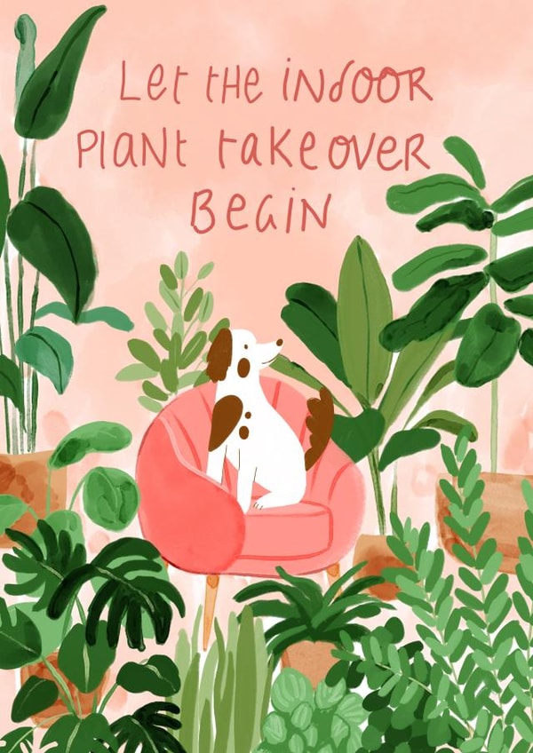 Pretty New Home Card - Indoor Plant Takeover created by Carla Ellis