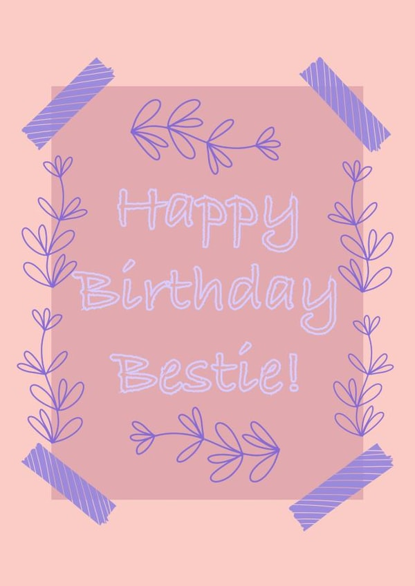 Cute bestie Happy Birthday wish - For family or friends created by Jade Tango