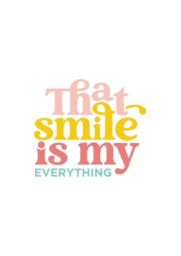 Sweet card for friend or partner - that smile - thank you created by thunderpeep