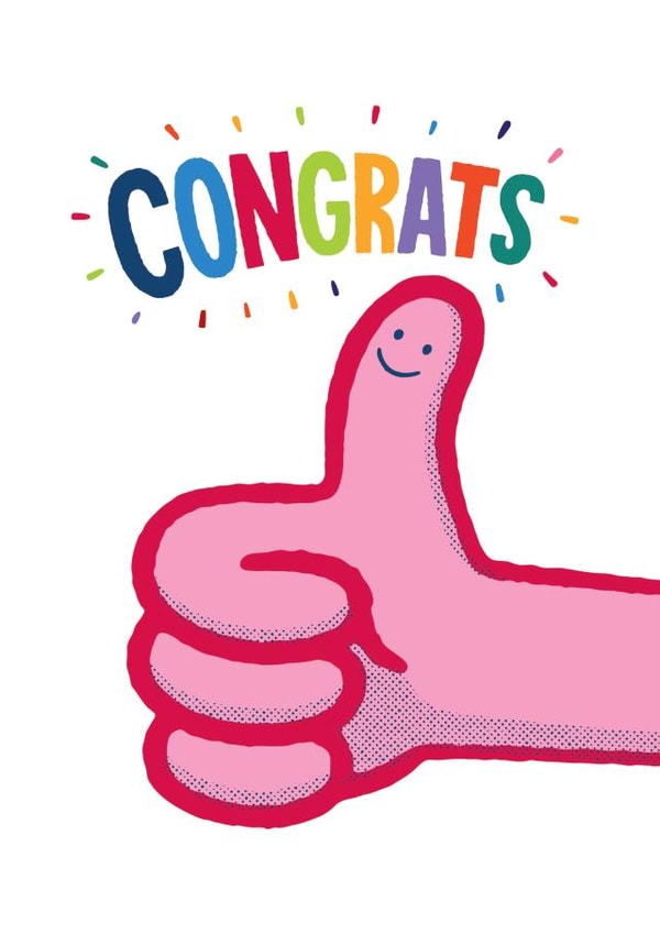 Fun Congratulations Card - Thumbs Up created by Unknown Ink