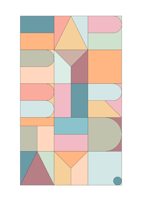 Happy Birthday Shapes Artwork created by Craig Amy Design