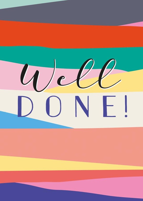 Pretty Congratulations Card - Well Done created by Laura Darrington Design Ltd.