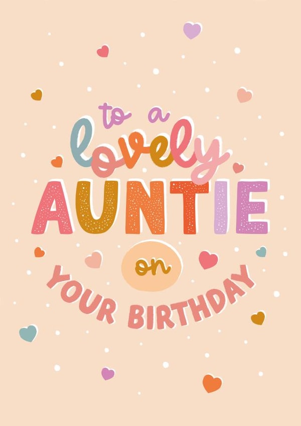 Cute Birthday card - Lovely Auntie created by The Pattern Press