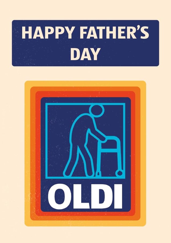 Cheeky Father's Day Card - Oldi created by Heeby Jeeby's
