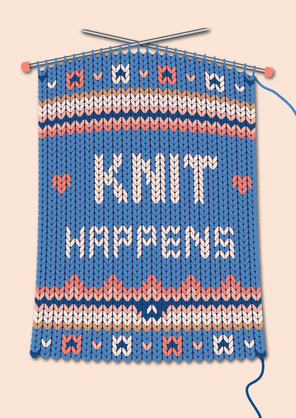 Funny Card - Knit Happens created by Studio Peers