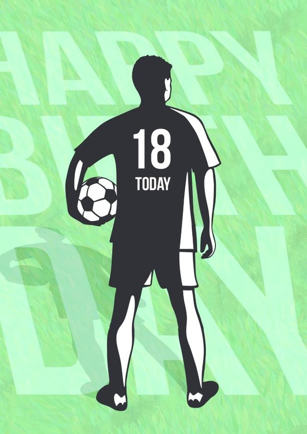 Sporty Birthday Card - 18th - Football created by Evie Garnett Designs