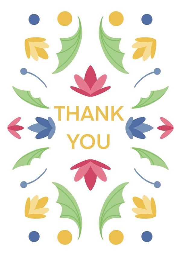 Cute floral thank you card! created by Posted With Pyaar