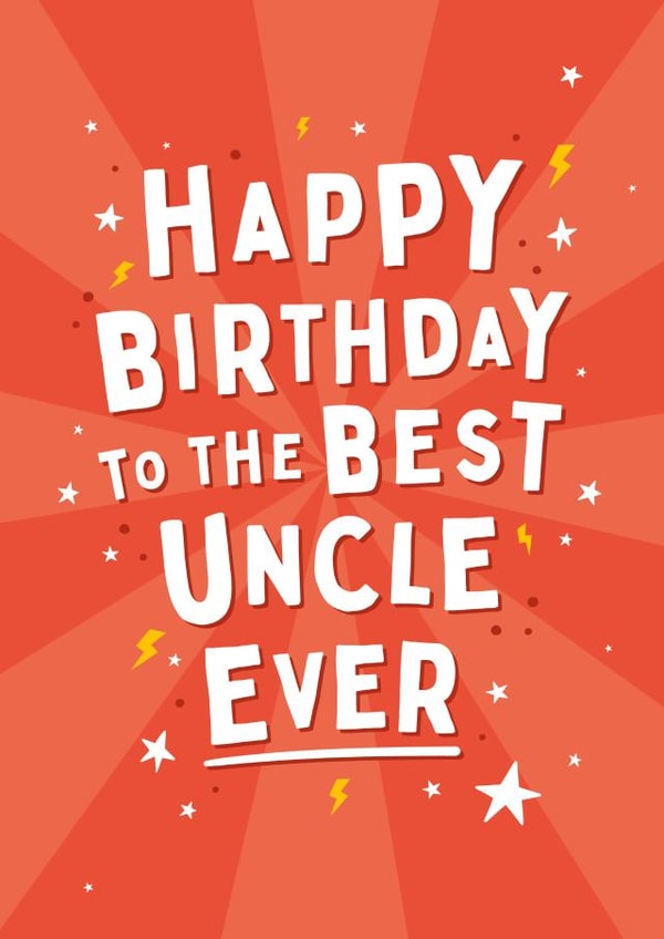 Best Uncle Ever Birthday Card created by Macie Dot Doodles