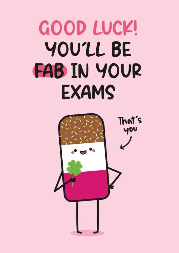 Exam Card - Fab Ice Lolly - Good Luck Wish created by Twisted Haggis