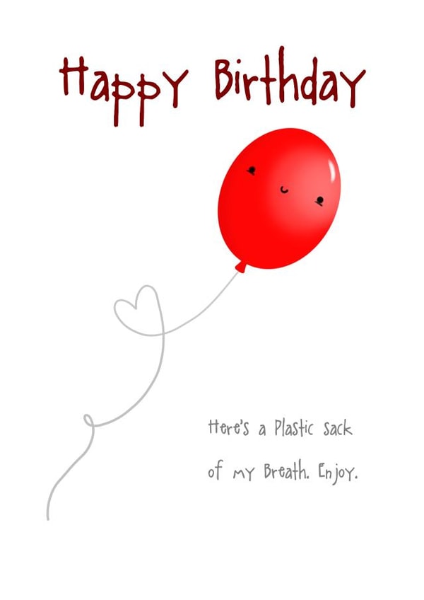 Funny Birthday Balloon Card created by rosebytheoaktree
