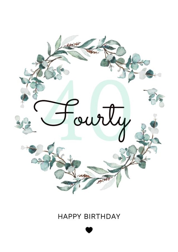 Floral 40th birthday card created by SophDc