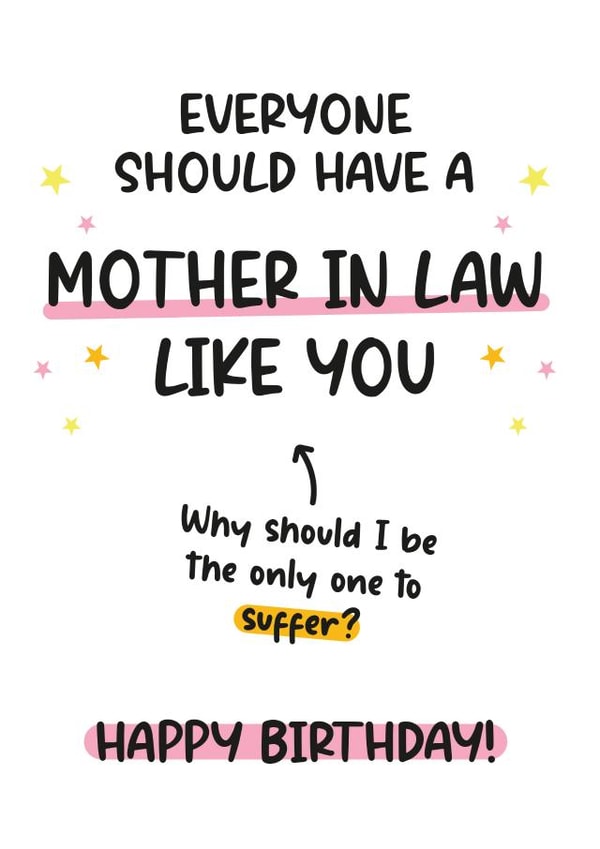 Mother In Law Birthday Card - A Mother In Law Like You created by Twisted Haggis