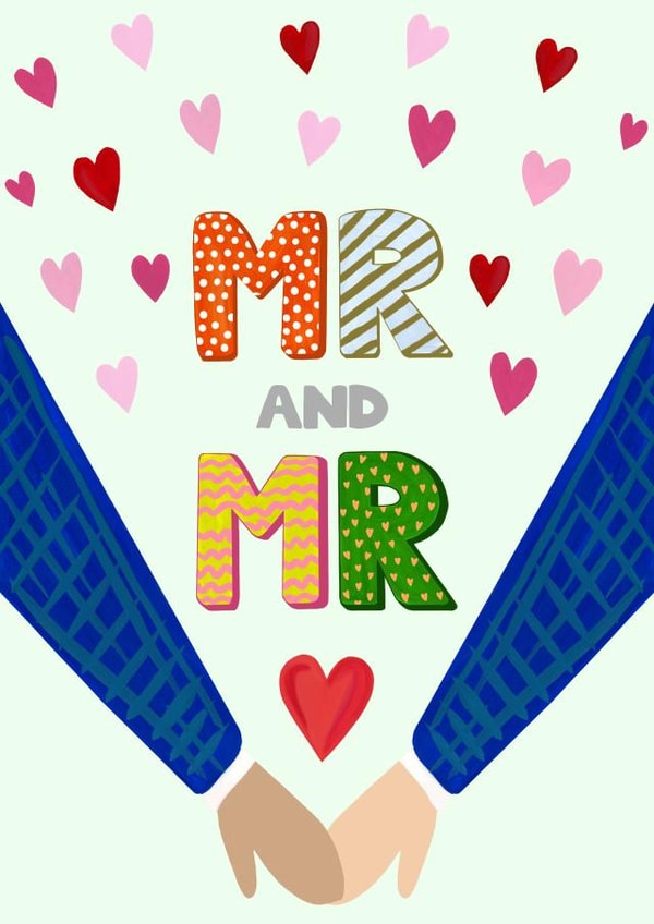 Cute Wedding card - Mr & Mr created by Holly Greenwood