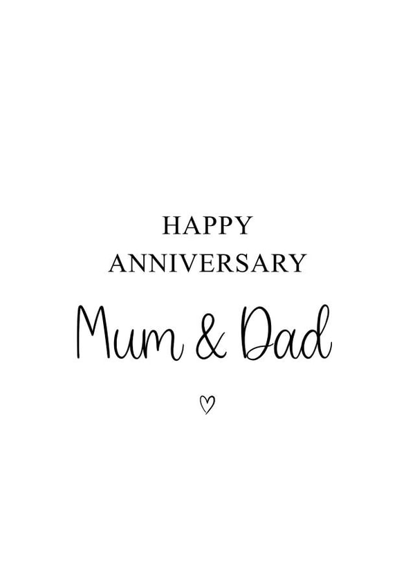 Cute Anniversary Card - Mum & Dad created by Kalm Lettering