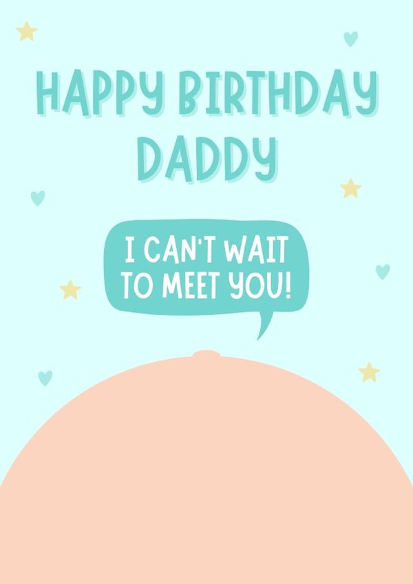 Cute Birthday Card - From The Bump - Daddy created by Blush Boulevard