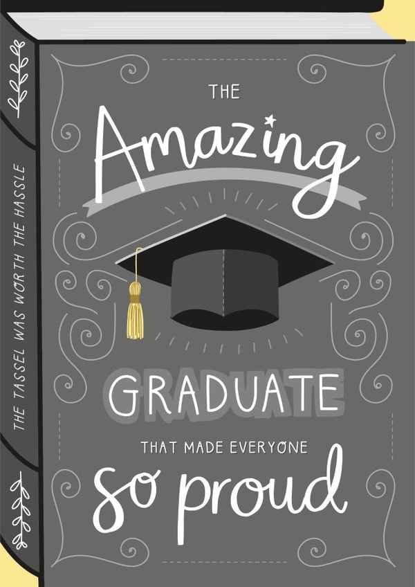 Heartfelt Graduation Card - Book - So Proud created by Two For Joy Illustration