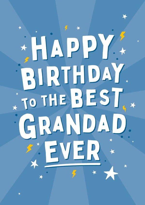 Cute Birthday Card - Best Grandad Ever created by Macie Dot Doodles