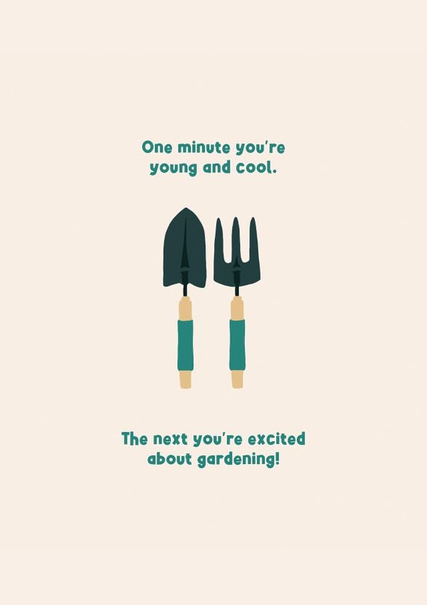 Funny Birthday Card - Gardening created by Jamie Lindsay