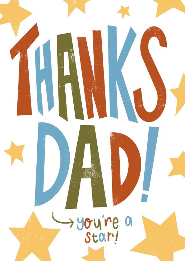 Cute Father’s Day Card - Thanks Dad created by MOUSE CARDS