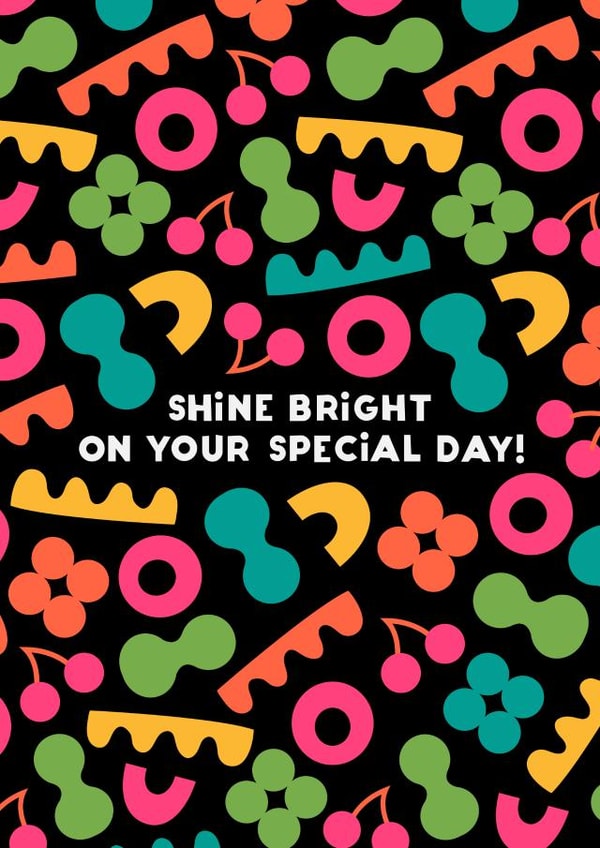 Neon Glow Birthday: Shine Bright on Your Special Day! created by Cherbear Creative Studio