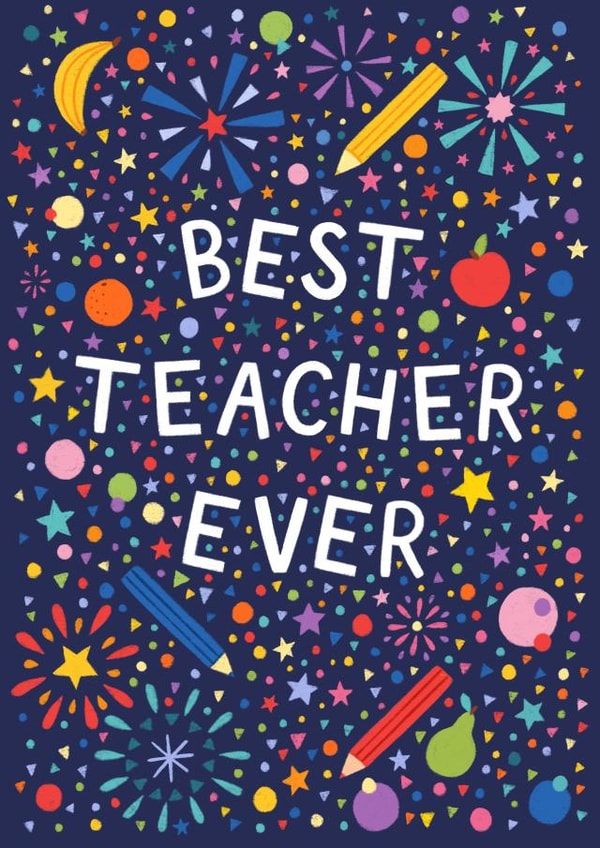 Best Teacher Ever Thank You Card created by Pear Tree Press