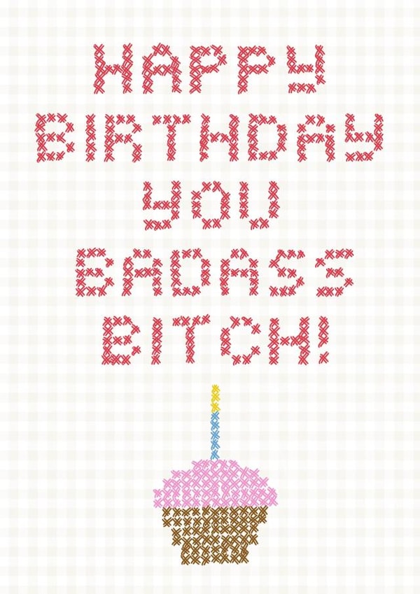 Badass Stitch Birthday Card created by Naughty Pickle