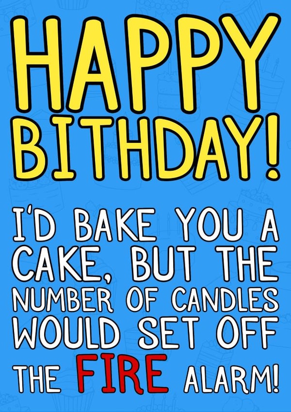 Cheeky Birthday Card - Fire Alarm created by Designs by Ru